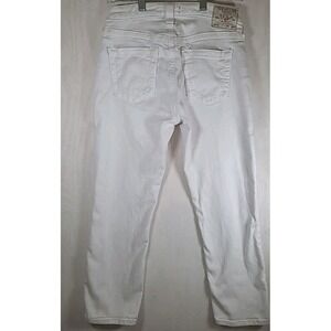 TRUE RELIGION Jennie Curvy Mid Rise Super Skinny‎ Jeans 27 White